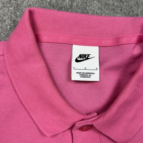 Nike Swoosh Polo shirt used, size L, fuchsia pink, unisex