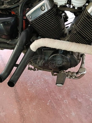 Virago 535 Custom Exhausts like new