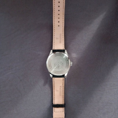 Festina Retrogade men's watch new, black and silver