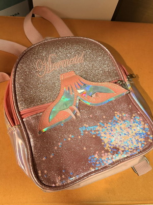 Mermaid backpack, pink, Jumbo