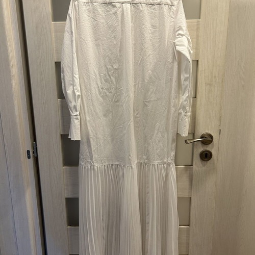 Zara white pleated shirt dress XS like new