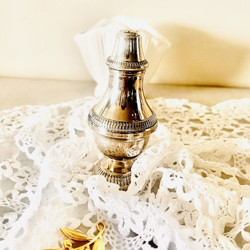 Vintage Silver-Plated Salt Shaker Empire Style like new