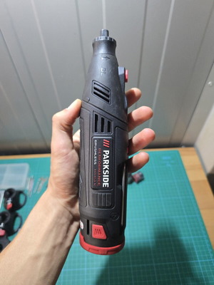 Cordless multitool used with many accessories