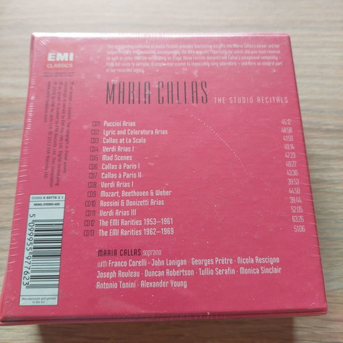 Maria Callas The Studio Recitals box set 13 CDs new, classical