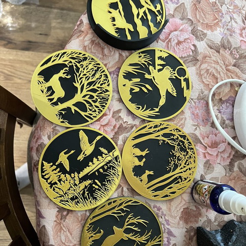 3D printed coaster set
