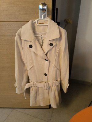 Mayoral half coat like new, size S, herringbone fabric with belt