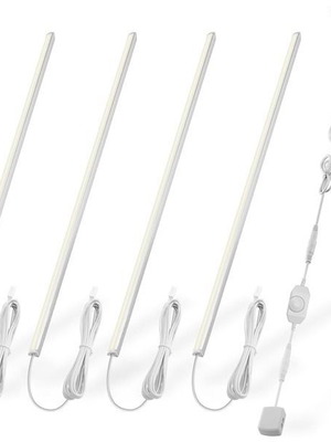 Cefrank LED lighting set for cabinets, 4 pcs, 12 W, 1200 lm, 6000 K, dimmable