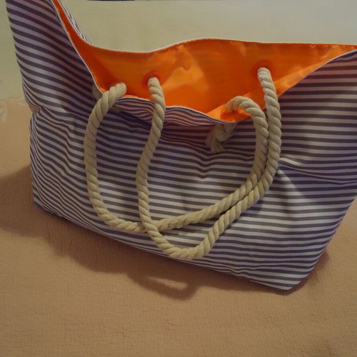 Beach bag waterproof with stripes