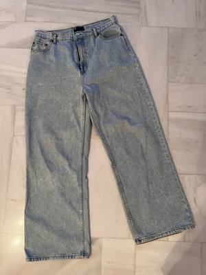 Asos wide leg jeans like new, turquoise and blue, size 44