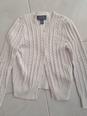 Ralph Lauren cardigan white size 5 like new