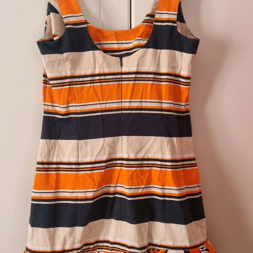 Vintage Manolo dress like new, beige, black, orange, size M