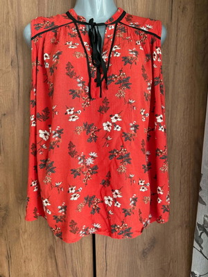 Marks & Spencer viscose shirt L used, black and red