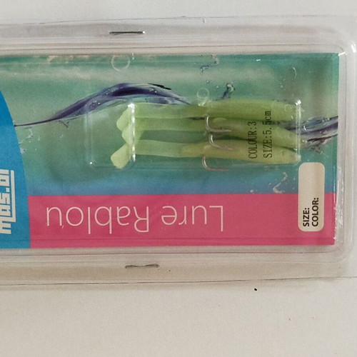 Lure Rablou silicone tails 5.5 cm phosphorescent, set of 3 new