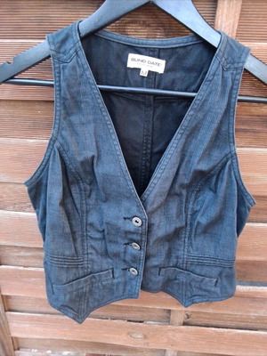 Vest Blind Date size M, 100% cotton, like new, black and gray