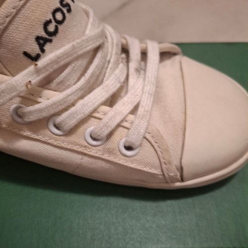 Lacoste canvas sneakers size 39 used, white