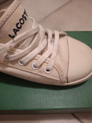 Lacoste canvas sneakers size 39 used, white