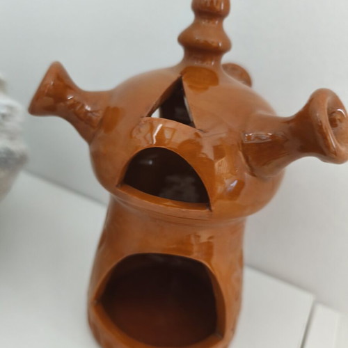 Sifnos Ceramic Handmade Vessel like new