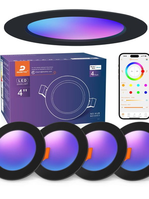 DUSKTEC Έξυπνοι LED RGB φωτισμοί Alexa WiFi Bluetooth 10W σετ 4 τεμάχια σαν καινούργιο