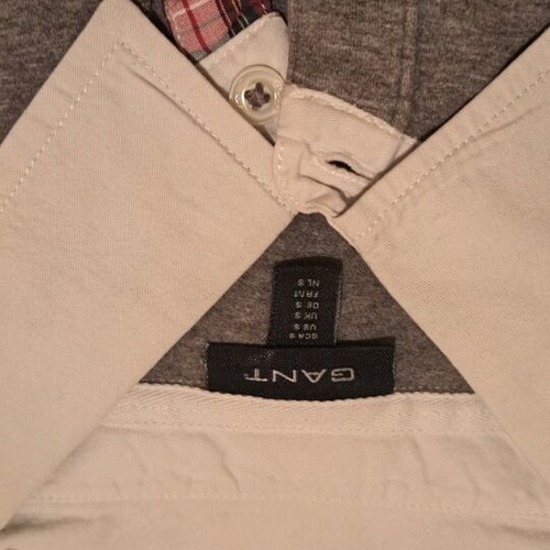 Gant blouse with long sleeves and white collar like new, grey