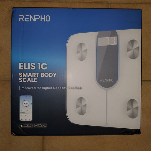 Renpho Elis 1C Smart Body Scale with Bluetooth and 13 Measurements, White