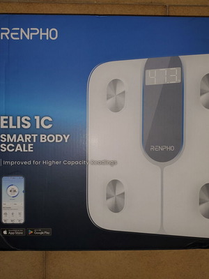 Renpho Elis 1C Smart Body Scale with Bluetooth and 13 Measurements, White