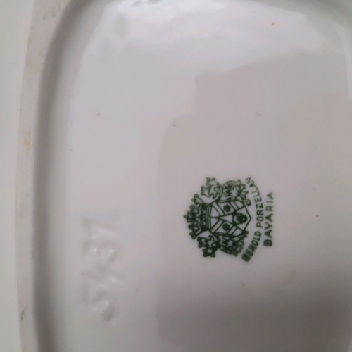 Bavaria porcelain ashtrays used, set of 2 for cigars