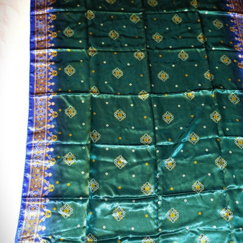 Silk Scarf 100% Silk Pareo 1.80x1.10m multicolor green