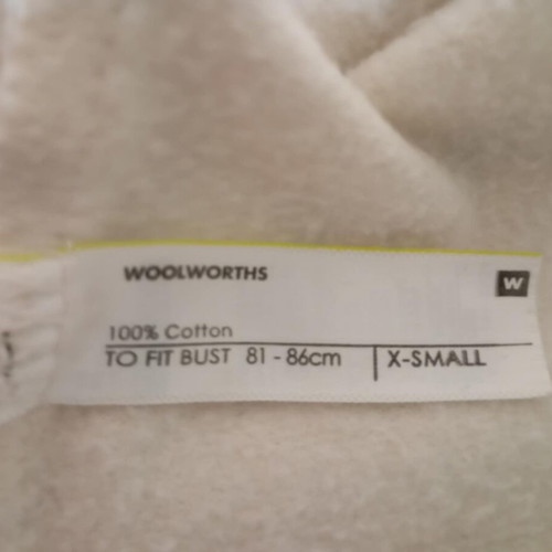 Woolworths sweatshirt in sugar and navy blue like new, cotton
