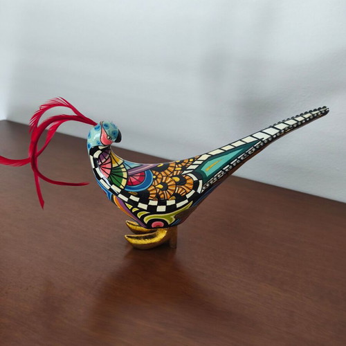 Decorative pheasant bird Toms drag new with semi-precious stones