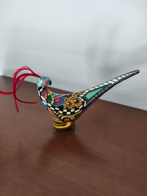 Decorative pheasant bird Toms drag new with semi-precious stones