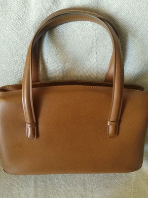 Vintage tote handbag, brown, classic design
