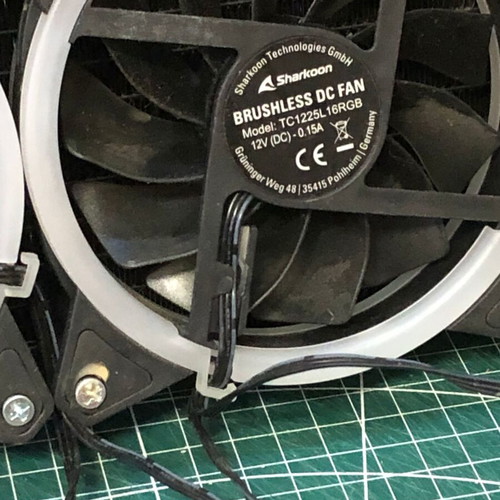 Sharkoon AIO 240mm CPU Liquid Cooler used with dual radiator and RGB fans