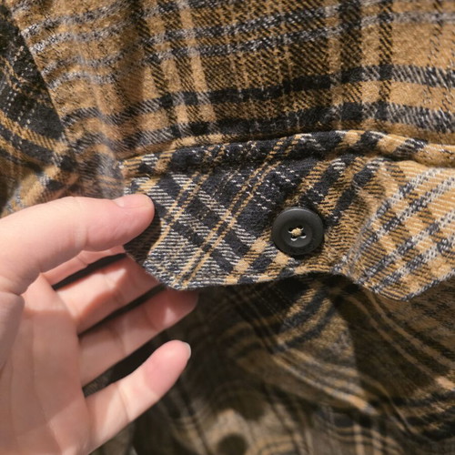 No Excess checked shirt jacket, men's L, brown