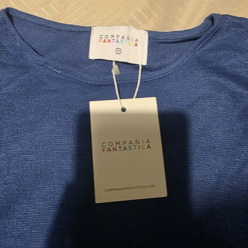 Compania Fantastica knit top with cotton bottom new, blue, size M