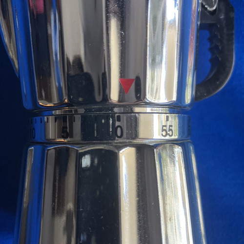 Espresso pot shaped kitchen timer, 55 minutes, 6x10 cm
