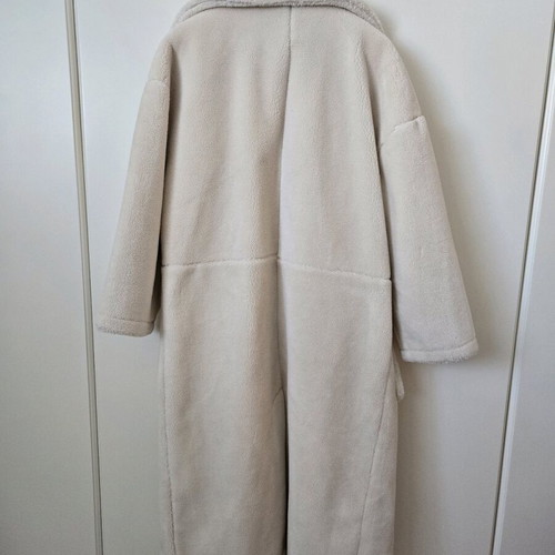 Topshop oversized coat with faux fur look like new, beige