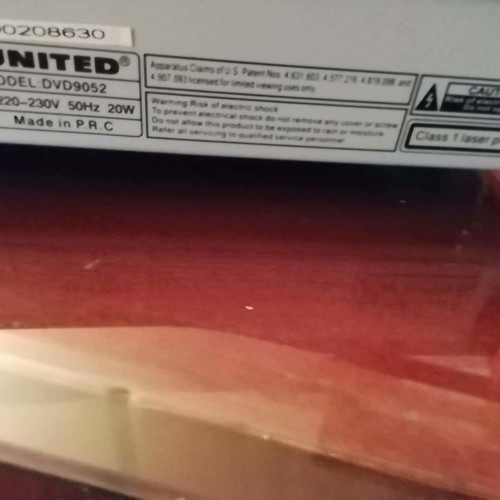 United DVD-9052 DVD player used in excellent condition