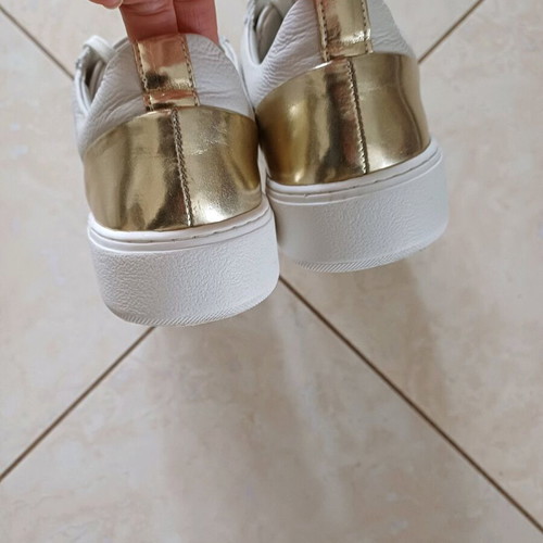 Sarah Karen White Sneakers Size 41 New Genuine Leather