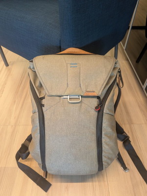 Peak Design Everyday Backpack 20L ash used with leather elements