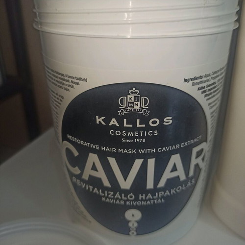 Hair care set used with conditioner and caviar, silver masks