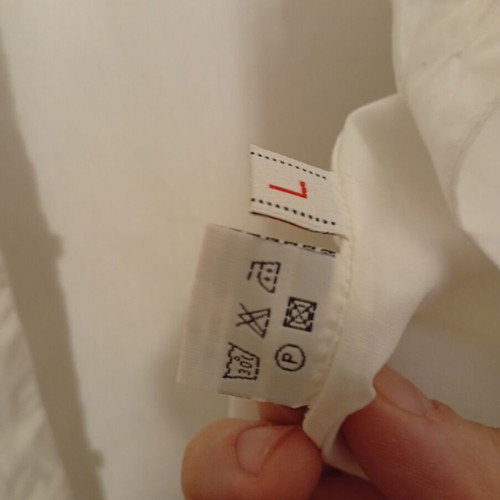 Evisu white shirt with pink logo made in Japan like new, size L