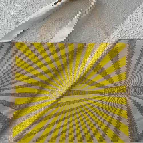 Τσάντα θαλάσσης Sun of a Beach ψάθινη πολύχρωμη, σαν καινούργια