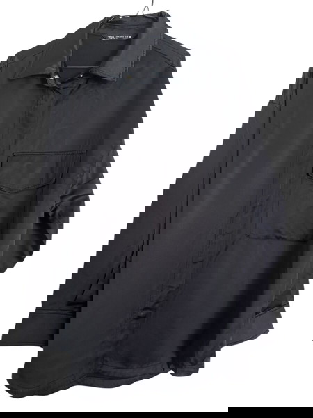 ZARA Πουκάμισο Μαύρο Oversized Medium