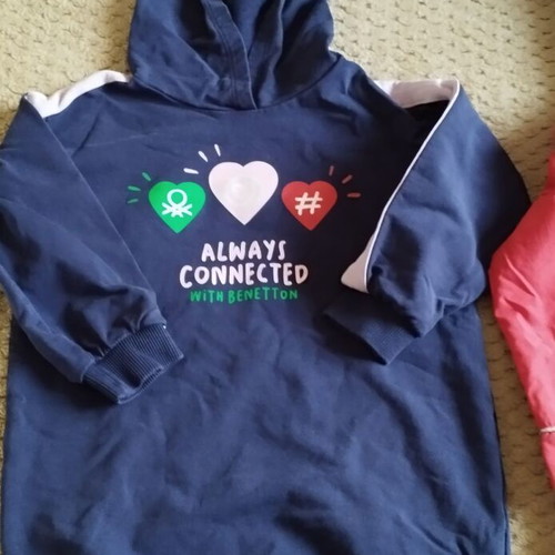 Benetton spring jacket and dress for girls, used, age 3