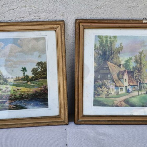 Vintage frames used, set of 2 small