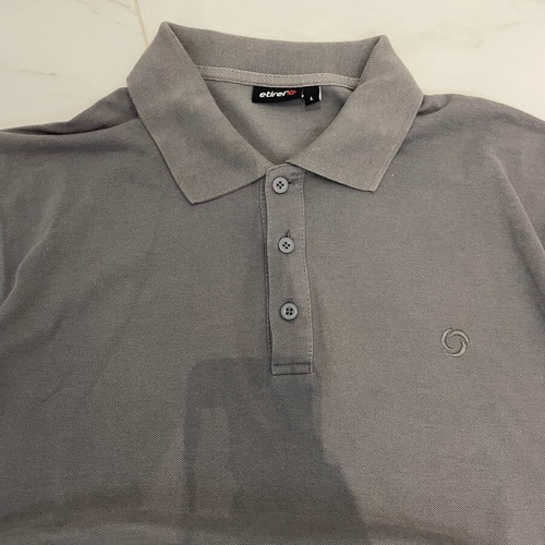 Etirel men's grey polo shirt size L like new