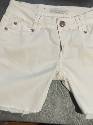 Miss Sixty shorts size L white elastic with silver details like new