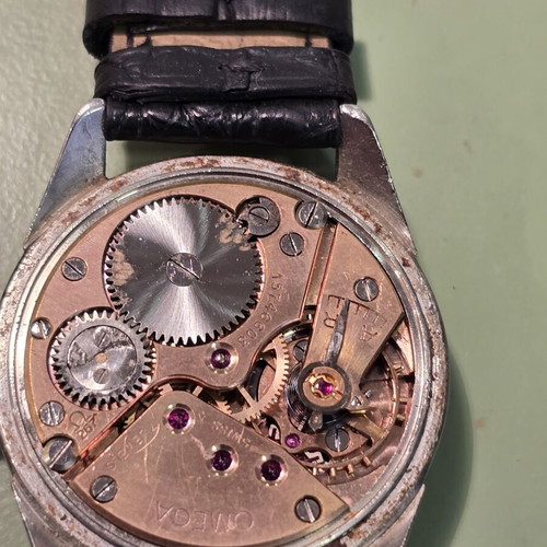 Omega vintage watch used, black