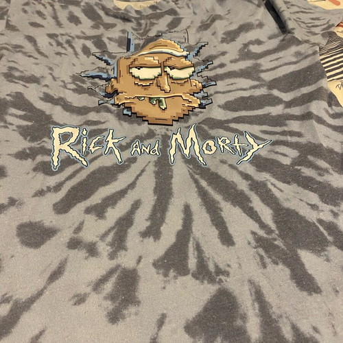 Rick n Morty shirt used, size XS fitting medium, blue, Pull & Bear