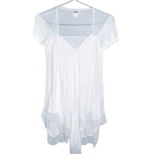 White Asymmetrical Ethereal Blouse Linea Tesini like new, size 34-36